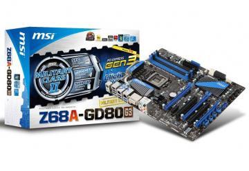 MSI Z68A-GD80, DDR3, Socket 1155, ATX + Transport Gratuit - Pret | Preturi MSI Z68A-GD80, DDR3, Socket 1155, ATX + Transport Gratuit