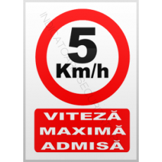 indicatoare de interzicere 5 km la ora - Pret | Preturi indicatoare de interzicere 5 km la ora