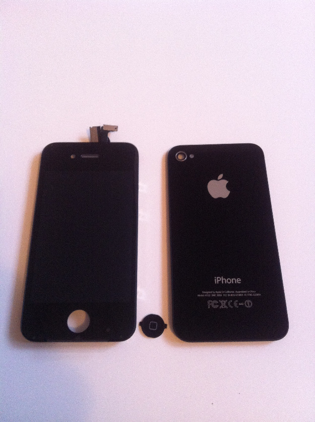 Set Carcasa originala Iphone 4 negru - Pret | Preturi Set Carcasa originala Iphone 4 negru