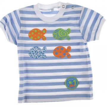 Sea Animals - Tricou Cu Dungi Albastru 7C - Pret | Preturi Sea Animals - Tricou Cu Dungi Albastru 7C