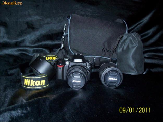 Vand Nikon D60, pachet full 2 obiective.... - Pret | Preturi Vand Nikon D60, pachet full 2 obiective....