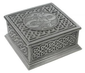 Celtic Square Box in Cold Cast Pewter - Pret | Preturi Celtic Square Box in Cold Cast Pewter