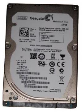 HDD notebook 320 GB SEAGATE, ST320LT007 Momentus Thin, SATA2, 7200rpm, 16MB - Pret | Preturi HDD notebook 320 GB SEAGATE, ST320LT007 Momentus Thin, SATA2, 7200rpm, 16MB