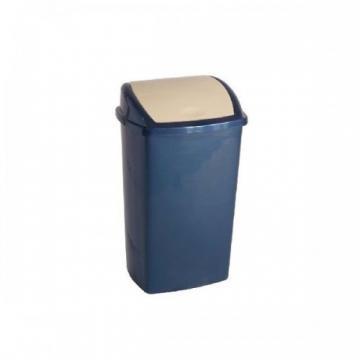 Cos din plastic pentru reziduuri, cu capac swing, 50 litri, VEPA BINS - albastru/capac crem - Pret | Preturi Cos din plastic pentru reziduuri, cu capac swing, 50 litri, VEPA BINS - albastru/capac crem