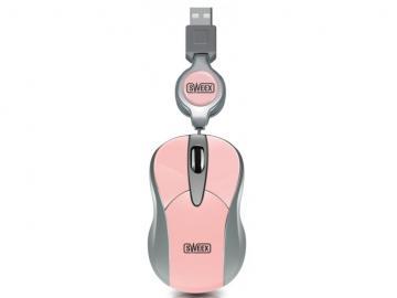 Mouse optic mini cu fir, cablu retractabil, 1200dpi, 3 butoane, USB, roz, Sweex (MI156) - Pret | Preturi Mouse optic mini cu fir, cablu retractabil, 1200dpi, 3 butoane, USB, roz, Sweex (MI156)