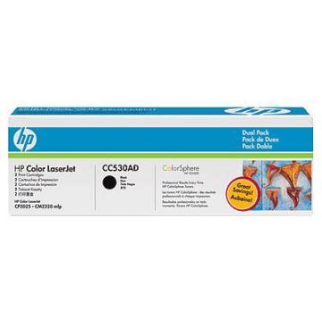 Toner HP Color LaserJet CP2025/CM2320 Black CC530AD Dual Pack - Pret | Preturi Toner HP Color LaserJet CP2025/CM2320 Black CC530AD Dual Pack