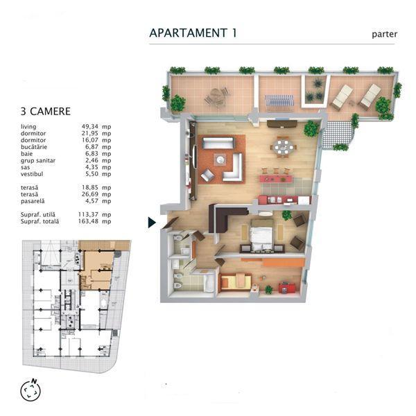 Zona Nordului - Apartament cu 3 camere - Pret | Preturi Zona Nordului - Apartament cu 3 camere