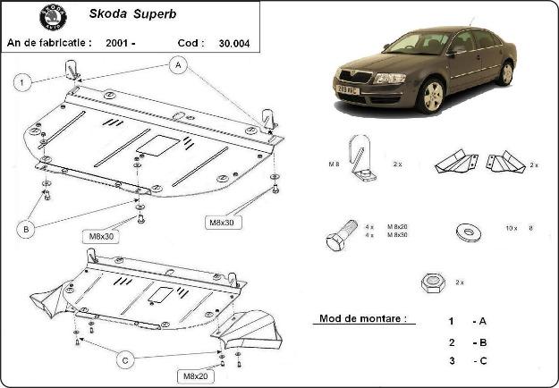 Scut motor Skoda Superb - Pret | Preturi Scut motor Skoda Superb