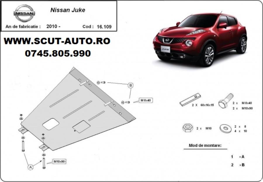 Scut motor metalic Nissan Juke - Pret | Preturi Scut motor metalic Nissan Juke