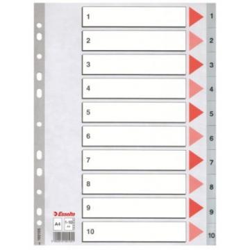 Index A4 din plastic 1 - 10 gri - Pret | Preturi Index A4 din plastic 1 - 10 gri