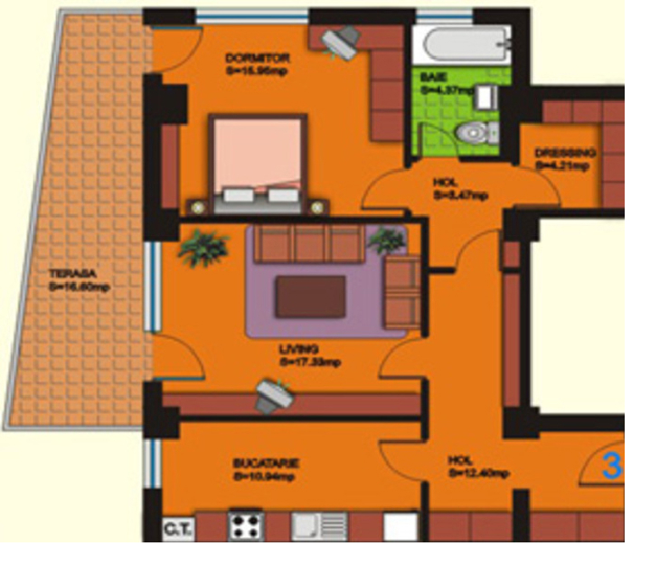 Vand apartament 2 camere in Confort City - Pret | Preturi Vand apartament 2 camere in Confort City
