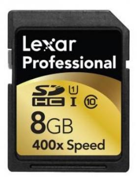 Card memorie Lexar SDHC Profesional 400x 8GB - Pret | Preturi Card memorie Lexar SDHC Profesional 400x 8GB