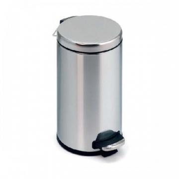 Cos metalic cu capac si pedala pentru deschidere, 10 litri, VEPA BINS - stainless steel mat - Pret | Preturi Cos metalic cu capac si pedala pentru deschidere, 10 litri, VEPA BINS - stainless steel mat