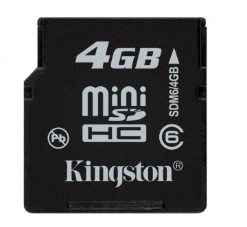 Card memorie Kingston 4GB Mini SD HC Card Class 6 - Pret | Preturi Card memorie Kingston 4GB Mini SD HC Card Class 6