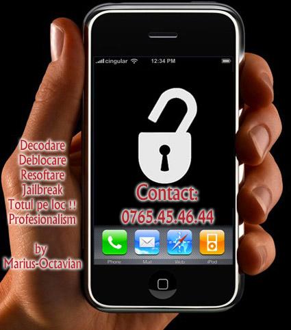 Decodare iPhone 4 3GS 3G 0765.45.46.44 Resoftare iPhone 4 3GS 2G - 0765.45.46.44 Resoft - Pret | Preturi Decodare iPhone 4 3GS 3G 0765.45.46.44 Resoftare iPhone 4 3GS 2G - 0765.45.46.44 Resoft