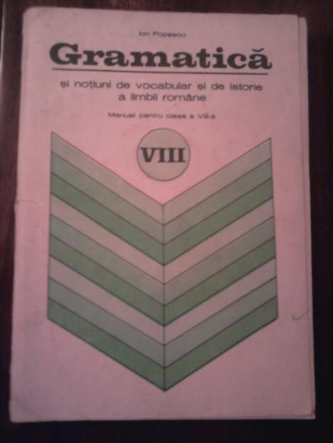 Gramatica - cls. a VIII-a - Pret | Preturi Gramatica - cls. a VIII-a