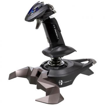 Joystick cu design ambidextru, throttle si twist rudder integrat, 5 butoane, 1 tragaci si POV hat switch, compatibil cu software-ul de programare Saitek SST, conectare USB - Pret | Preturi Joystick cu design ambidextru, throttle si twist rudder integrat, 5 butoane, 1 tragaci si POV hat switch, compatibil cu software-ul de programare Saitek SST, conectare USB