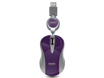 Mouse optic mini cu fir, cablu retractabil, 1200dpi, 3 butoane, USB, purpuriu, Sweex (MI158) - Pret | Preturi Mouse optic mini cu fir, cablu retractabil, 1200dpi, 3 butoane, USB, purpuriu, Sweex (MI158)