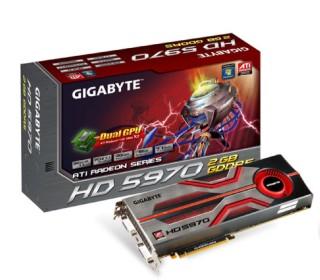 Placa video Gigabyte ATI Radeon HD 5970 PCI-E 2GB R597D5-2GD-B - Pret | Preturi Placa video Gigabyte ATI Radeon HD 5970 PCI-E 2GB R597D5-2GD-B