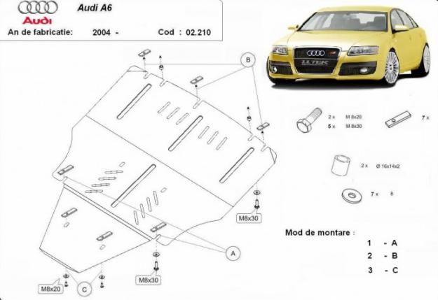 Vand Scut motor metalic Audi A6 dupa 2004 - Pret | Preturi Vand Scut motor metalic Audi A6 dupa 2004