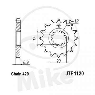 Pinion fata Z11 420 Minarelli AM â€“ JMT - Pret | Preturi Pinion fata Z11 420 Minarelli AM â€“ JMT