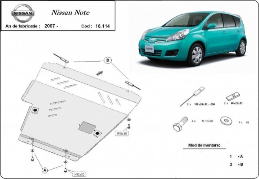 Scut motor metalic Nissan Note - Pret | Preturi Scut motor metalic Nissan Note