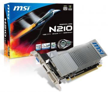 MSI nVidia GeForce N210, PCI-E, 1GB DDR3, 64biti - Pret | Preturi MSI nVidia GeForce N210, PCI-E, 1GB DDR3, 64biti