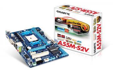 Gigabyte A55M-S2V, DDR1866, Socket FM1, mATX - Pret | Preturi Gigabyte A55M-S2V, DDR1866, Socket FM1, mATX