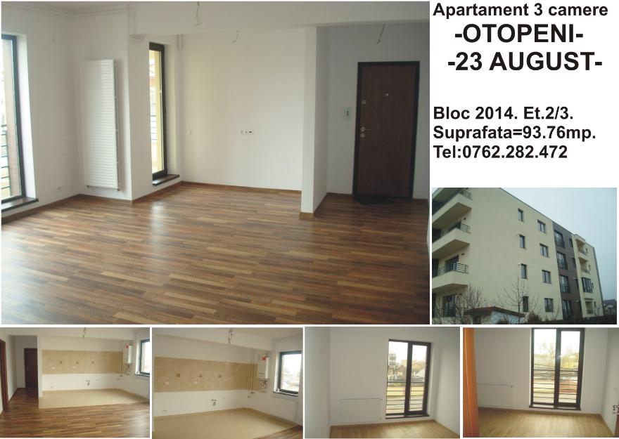 Apartament 3 camere Otopeni, 23 August- bloc caramida 2014 - Pret | Preturi Apartament 3 camere Otopeni, 23 August- bloc caramida 2014