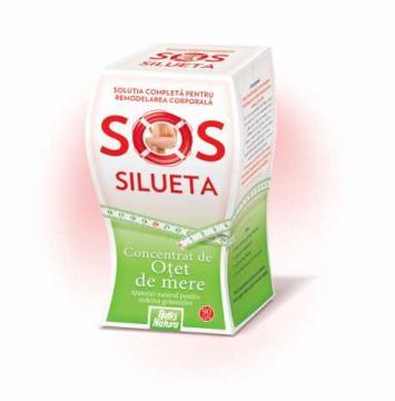 Concentrat de Otet de Mere SOS Silueta *90cps - Pret | Preturi Concentrat de Otet de Mere SOS Silueta *90cps