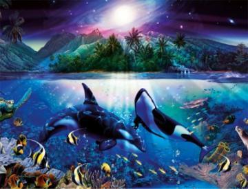 Puzzle Ravensburger 2000 Harmonious Orcas - Pret | Preturi Puzzle Ravensburger 2000 Harmonious Orcas