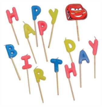 Cars Party Favors - Accesorii Party - Set Lumanari Happy Birthday - Pret | Preturi Cars Party Favors - Accesorii Party - Set Lumanari Happy Birthday