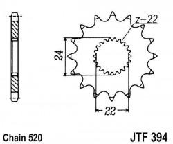 JTF394 - pinion de atac 520 JT Sprockets - 17 dinti - Pret | Preturi JTF394 - pinion de atac 520 JT Sprockets - 17 dinti