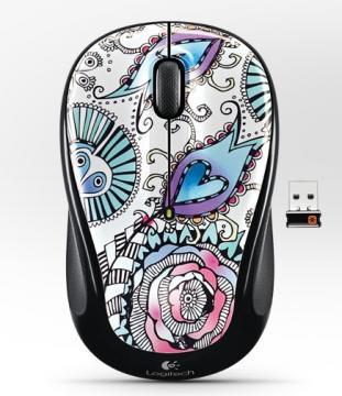 Wireless mouse Logitech M325 Floral foray black, 910-003025 - Pret | Preturi Wireless mouse Logitech M325 Floral foray black, 910-003025