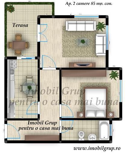 Apartament 2 camere Selimbar - Pret | Preturi Apartament 2 camere Selimbar
