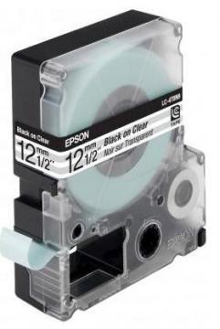 Banda LC-4TBN9, 12mm/9m, negru-transparent, Epson - Pret | Preturi Banda LC-4TBN9, 12mm/9m, negru-transparent, Epson