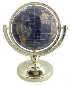 150mm Blue Lapis Single Pedestal Gemstone Globe - Pret | Preturi 150mm Blue Lapis Single Pedestal Gemstone Globe