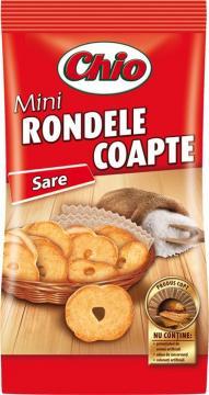 Chio Mini Rondele coapte cu sare 70g - Pret | Preturi Chio Mini Rondele coapte cu sare 70g