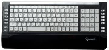 Tastatura GEMBIRD Multimedia KB-9805L SL/BK argintiu-negru - Pret | Preturi Tastatura GEMBIRD Multimedia KB-9805L SL/BK argintiu-negru