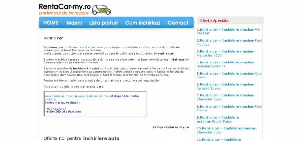 Rent a car - Site de vanzare - www.rentacar-my.ro - Pret | Preturi Rent a car - Site de vanzare - www.rentacar-my.ro