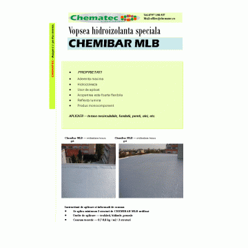 Vopsea hidroizolanta speciala Chemibar MLB - Pret | Preturi Vopsea hidroizolanta speciala Chemibar MLB