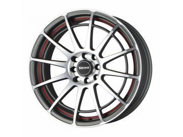 Drag Wheels DR42 Charcoal Gray With Red Stripe Janta - Pret | Preturi Drag Wheels DR42 Charcoal Gray With Red Stripe Janta