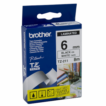 Banda continua laminata 6mm Brother TZE211 - Pret | Preturi Banda continua laminata 6mm Brother TZE211