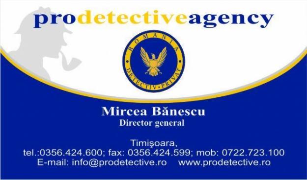 Detectivi particulari timisoara pro detective agency - Pret | Preturi Detectivi particulari timisoara pro detective agency