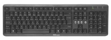 Tastatura cu fir Onyx, 4 butoane multimedia, USB, neagra, Trust (17126) - Pret | Preturi Tastatura cu fir Onyx, 4 butoane multimedia, USB, neagra, Trust (17126)