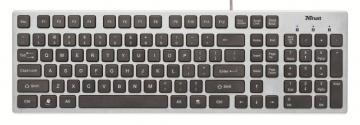 Tastatura cu fir Isla, slim, low profile, USB, argintie, Trust (16705) - Pret | Preturi Tastatura cu fir Isla, slim, low profile, USB, argintie, Trust (16705)