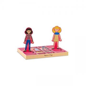 Melissa &amp; Doug - Joc din lemn - Imbraca-le pe Abby si Ema - Pret | Preturi Melissa &amp; Doug - Joc din lemn - Imbraca-le pe Abby si Ema