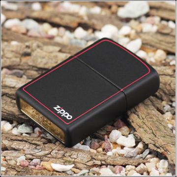 Bricheta Zippo Black Matte Lighter with Border - Pret | Preturi Bricheta Zippo Black Matte Lighter with Border