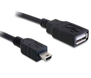 Cablu USB 2.0 la mini USB M - T 0.5m, Delock 82905 - Pret | Preturi Cablu USB 2.0 la mini USB M - T 0.5m, Delock 82905