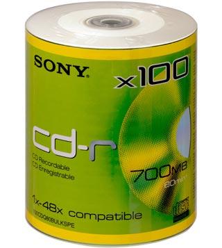 SONY CD-R 48x 700MB spindle 100buc - Pret | Preturi SONY CD-R 48x 700MB spindle 100buc